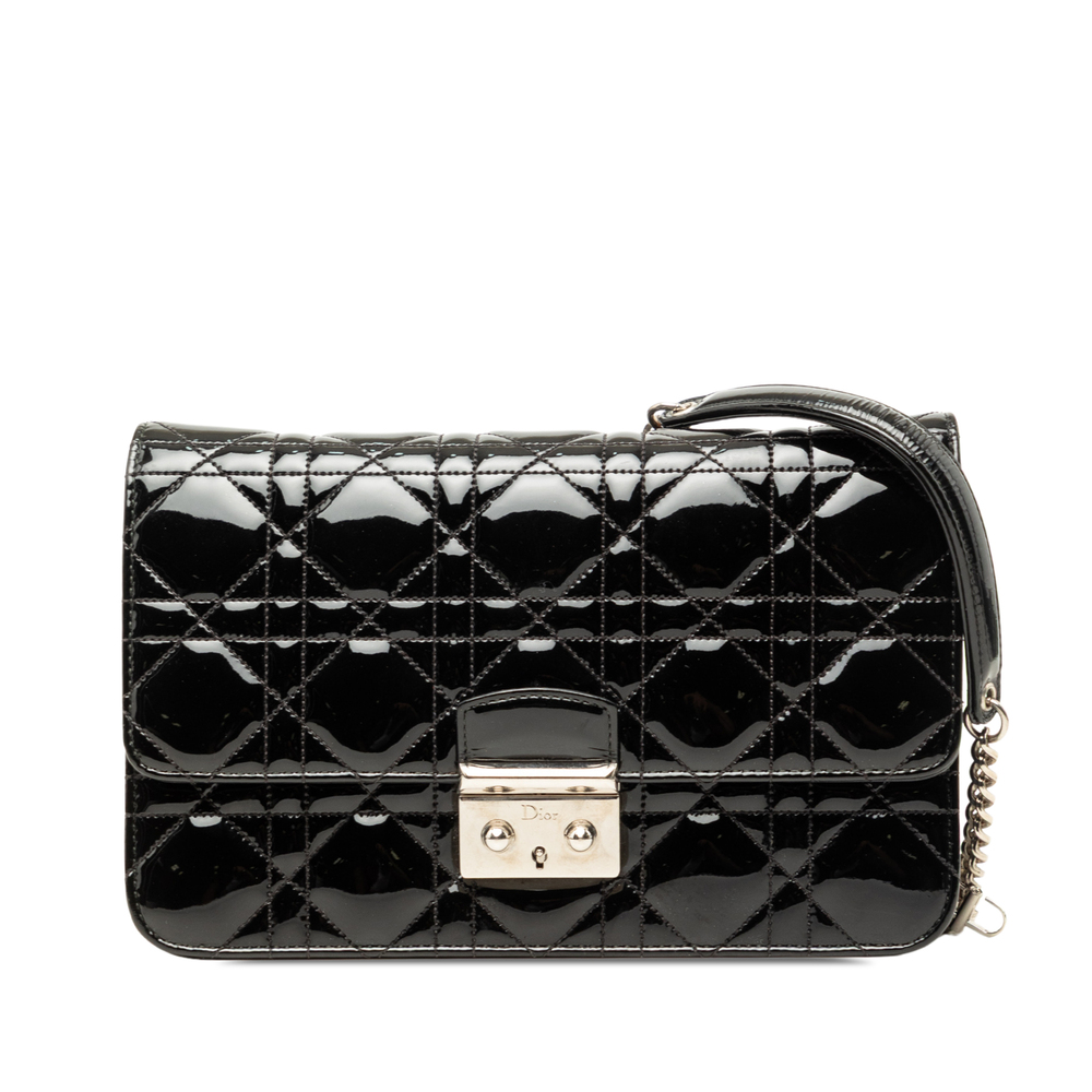 Pre-Loved Dior Patent Cannage Miss Dior Promenade Crossbody